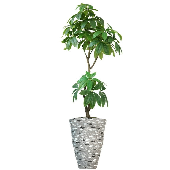 Vintage Home Artificial Faux Real Touch 7.09 Feet Tall R/T Pachira Aqua With Fiberstone Planter