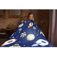 thumbnail image 6 of Astronauts Dark Blue Rocket Ship Space Stars Throw Blanket Flannel Microfiber Luxury Warm Soft Cozy Blanket for Couch, Car, Bed Sofa Dorm Water Beds Gift Small 50x40In (Throw) Kids, 6 of 6
