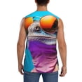 thumbnail image 4 of Fotbe Lizard With Sunglasses Colorful Men's Camiseta sin Mangas Estampada para Hombres, Playera Casual para Gimnasio, Entrenamiento, Playa-Small, 4 of 7