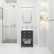 Water Creation Viola 24" Wood Single Bathroom Vanity in Espresso/Chrome