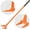 Solid Head (Orange), variant on Pallet Buster Tool, Deck Board Removal Tool with Thick 3mm Handle 50'', Full welded Pallet Breaker Tool, Articulating Pivoting Head Deck Wrecker, Capacity up to 250 lbs