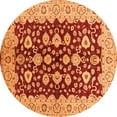 thumbnail image 1 of Ahgly Company Indoor Round Oriental Orange Traditional Area Rugs, 3' Round, 1 of 4