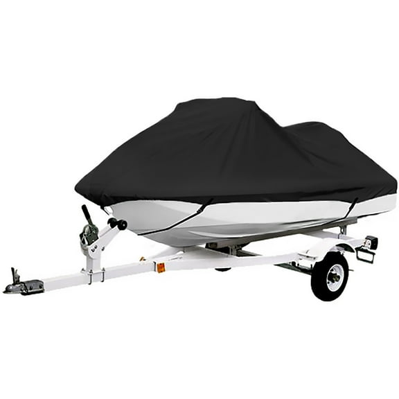 NEH Black Trailerable PWC Personal Watercraft Cover Covers Fits 1-2 Seat Or 104"-115" Length Compatible with Waverunner, Sea Doo, Jet Ski, Polaris, Yamaha, Kawasaki Covers