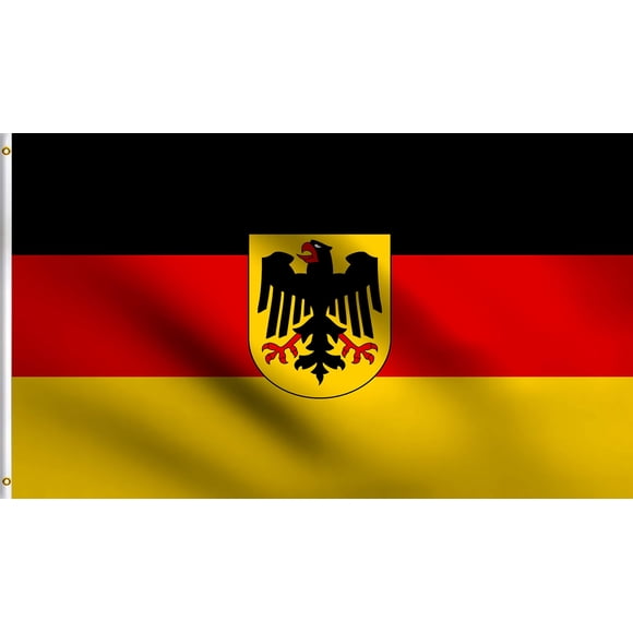 DMSE Drapeau Aigle Allemagne Ensign 2X3 Pieds 100 % Polyester 100D Drapeau Résistant aux UV (2 Pieds X 3 Pieds Pieds)
