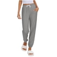 thumbnail image 2 of lmcalzta Womens Sweatpants Lounge Joggers Athletic Yoga Pants with Pockets Lightweight Drawstring, 2 of 9