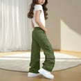 thumbnail image 4 of Adults' Comfortable Casual Loose Pants with Pockets - Solid Color Workwear Style, 4 of 6