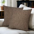thumbnail image 1 of Housse de Coussin Décorative Marron Café en Lin 18x18 Pouces pour Canapé Chaise, 1 of 4