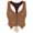 Brown, variant on FASHOFT Brown Renaissance Corset Top For Women Dark Brown Double Strap Open Back Boned Body Shaper Waist Cinching Bust Support Everyday Wear Top Brown Corset Top L