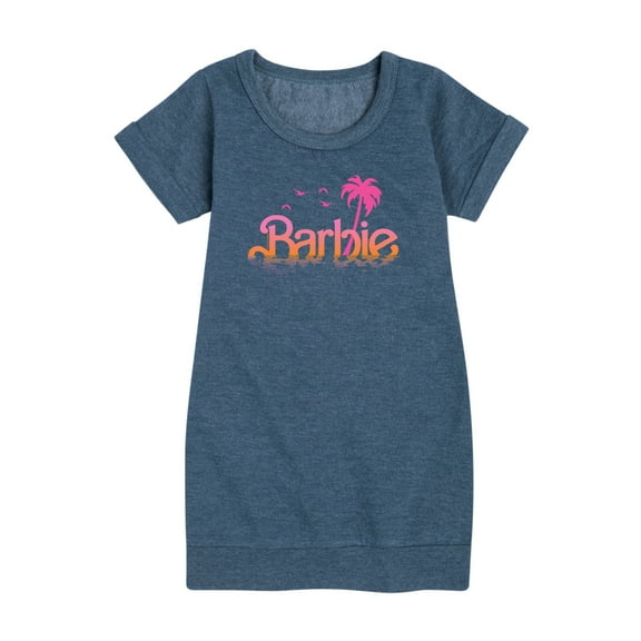 Barbie - Sunset and Palm Trees - Toddler And Youth Girls Fleece Dress