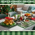 thumbnail image 2 of 6 Pcs Christmas Watercolor Placemats 12 x 17 Inches Xmas Plastic Placemats Set of 6 Wipeable Table Vinyl Mats for Dining Kitchen Indoor Outdoor Party Holiday Decoration (Green,Elegant), 2 of 7