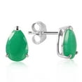thumbnail image 1 of Galaxy Gold 14k White Gold 2 Carat Emerald Stud Earrings, 1 of 3