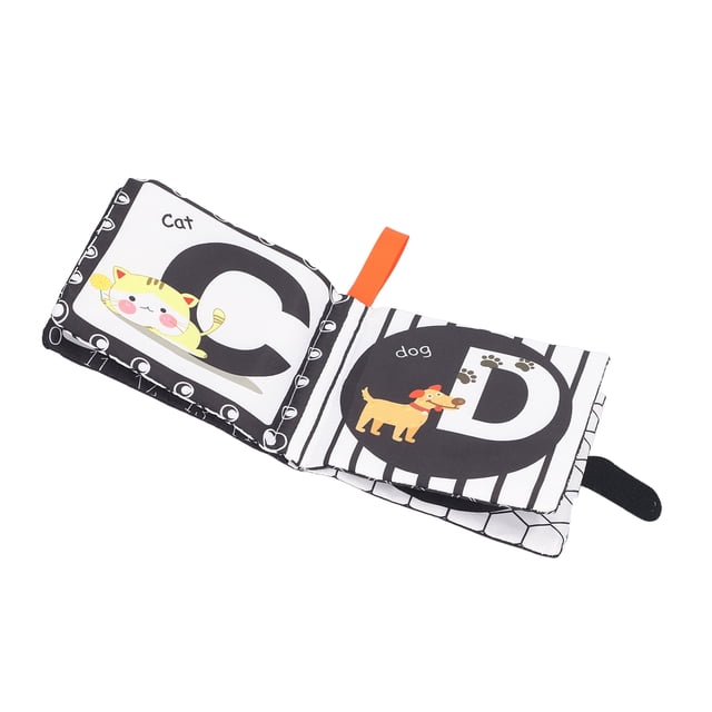 Infant , Black And White Tear Develops Cognitive Skills Soft Baby Book With Rattling Paper For Preschool Learning Toy Number,Letters,Transportation