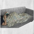 thumbnail image 5 of Hen and Chicks Soft Flannel Fleece Throw Blanket, Repetitive Pattern with Colorful Outline Babies and Mother, Cozy Plush for Indoor and Outdoor Use, 50" x 70", Eggshell and Multicolor, by Ambesonne, 5 of 5