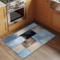 thumbnail image 2 of 2x3 Ft Entryway Area Rug, Blue Brown Kitchen Rug Runner Washable Floor Mat, Modern Abstract Art Geometric Non Slip Indoor Door Mat Throw Carpet for Bathroom Living Room Bedroom, 2 of 8