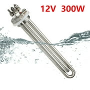 QueenTrade 12V 300W Submersible Water Heater Element Stainless Steel Heating Element