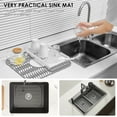 thumbnail image 3 of AEVXKHI 2PCS Nonslip Kitchen Sink Mat, Flexible Silicone Drain Pad, Silicone Pad with Drain Hole Dishwasher Safe for Kitchen Tableware Dishes, 3 of 10