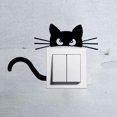 thumbnail image 3 of braveheart Cute Cat Wall Switch Sticker Home Decoration Sticker Wall Sticker Decal Home Decor Decal Socket paste, 3 of 9
