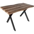 thumbnail image 3 of Mesa Comedor Rustica Tipo Madera 1.60m 6 Personas Acero, 3 of 5