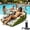 Green, variant on 3-in-1 Inflatable Pool Lounge Chair for Adults, Heavy Duty U-Shaped Water Float Sofa with Mesh Seat, Cup Holder & Air Pump, Comfortable Pool Hammock Recliner for Lake, Beach & Summer Parties