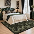 thumbnail image 3 of Fnova 5x7 Washable Snake Print Area Rugs, Non Slip Stain Resistant Gothic Indoor Carpet, Oeko-Tex Certified, Green, 3 of 16
