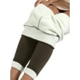 thumbnail image 1 of MAWCLOS Ladies Fleece Lined Leggings High Waisted Thermal Legging Pants Solid Color Thick Tights Soft Winter Tummy Control Coffee XS, 1 of 2