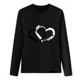 thumbnail image 4 of Valentines Sweater Women Love Heart Print Sweatshirt Pullover Long Sleeve Cute Holiday Tops Valentine Day Shirt, 4 of 4