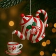 thumbnail image 2 of QHUDLV Christmas Teapot Cup Ornament,3.15 in Acrylic Pendant,Festive Tree Hanging Decoration, 2 of 9