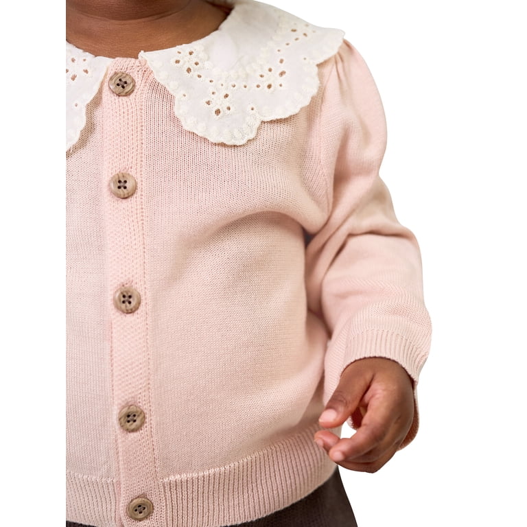Modern Moments Eyelet Collar Cardigan, Newborn-24M photo 4
