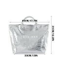 thumbnail image 2 of PVC Tote Bag for Women Snake Skin Print Purse Clear Plastic Tote Bag Large Kraft Paper Handbag, 2 of 7