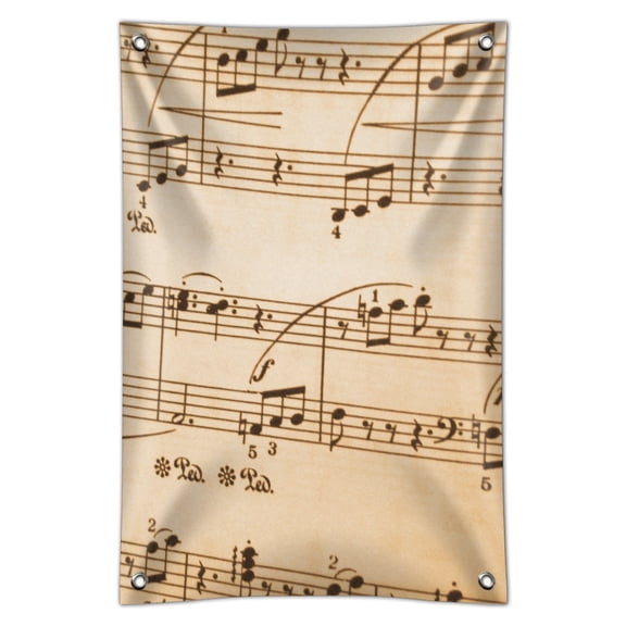 Vintage Sheet Music Notes Musical Score Musician Home Business Office Sign