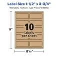 thumbnail image 6 of Avery Kraft Brown Rectangle Labels, 1.5" x 3.75", 150 Labels, 6 of 9