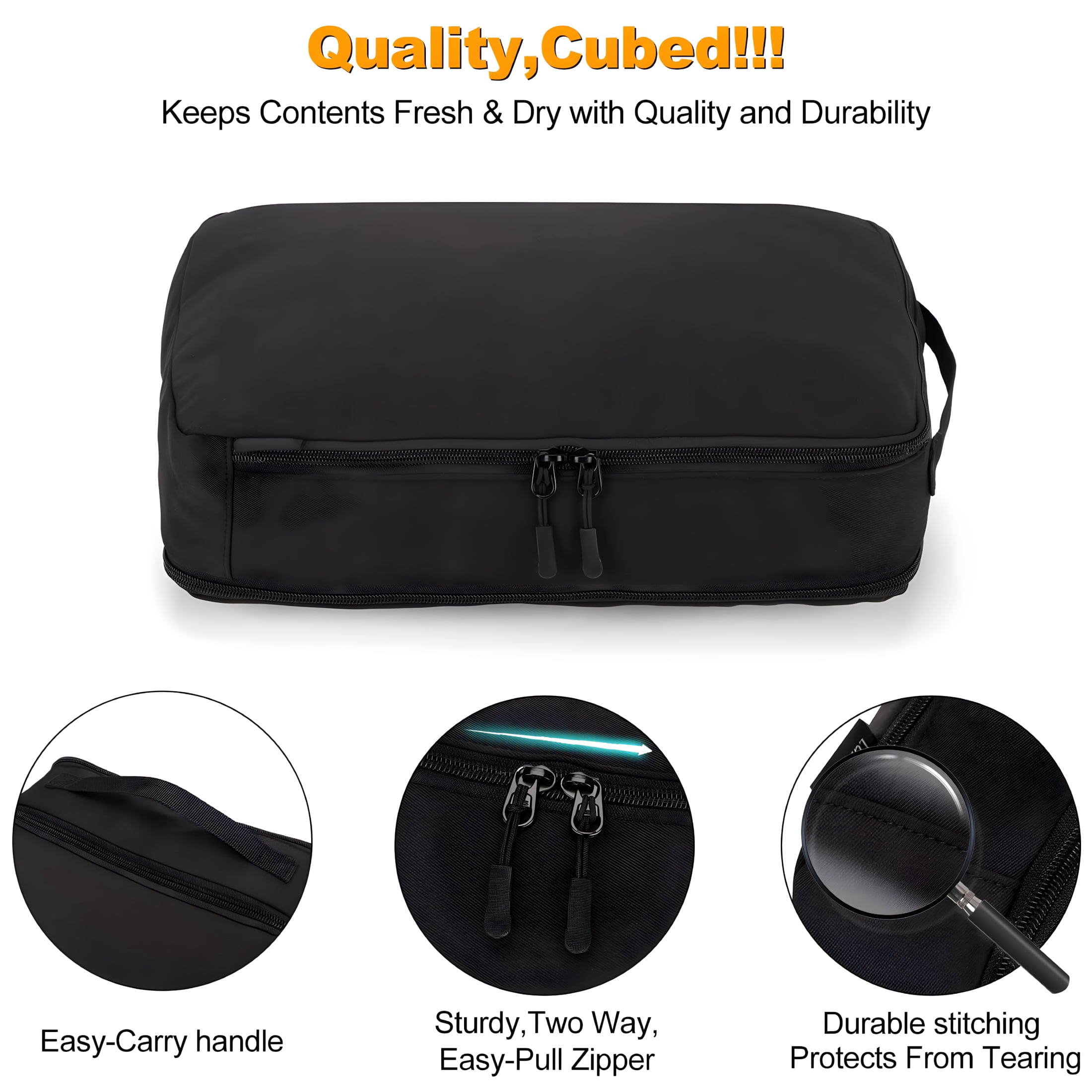 GASTROPOD 8 Set Compression Packing Cubes for Travel, Waterproof Luggage Organizers, Travel Cubes for Packing Suitcase Organizer Set for Carry-On & Checked Baggage, Travel Accessories for Men & Women