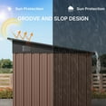thumbnail image 5 of 6' x 4' Storage Shed with Sliding Doors and Transparent Panel Windows - Ideal for Backyard and Garden, Grey, 5 of 9