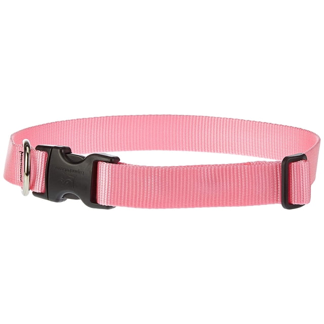 Collar ajustable para perros LupinePet Basics, rosa, 16-28 pulgadas