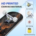 thumbnail image 3 of 31"x8" Black Roses Fiery Glow Dark Gothic Floral Complete Skateboards for Beginners, Double Kick 7 Ply Maple Deck Skateboard with Wheels, Gifts for Kids Teens, 3 of 8