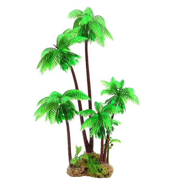 Decoraciones para acuario, plantas de agua artificiales para 06 Gloria Plantas de acuario Cocotero