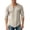 Beige, variant on Henley Shirts for Men Long Sleeve Loose Fit Raw Hem Casual Distressed Beach Shirt Vacation Outfits