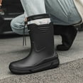 thumbnail image 4 of AUXDIQ Wellington Boots Men Mid-calf Wellies Waterproof Rain Boots Outdoor Garden Shoes, 4 of 5