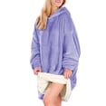 thumbnail image 4 of Sudadera Tipo Hoodie Cobija Unisex Hoodie Shendy Vendy Con Capucha Afelpada Suave Azul Claro, 4 of 5