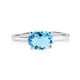 thumbnail image 1 of JeenMata Anillo de Compromiso Solitario de Topacio Azul de Corte Ovalado de 1,25 Quilates (Piedra Natal de Diciembre) en Oro Blanco de 18 K sobre Plata, 1 of 6