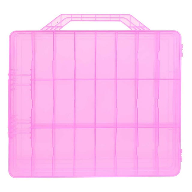 Minnieouse Estuche organizador de esmalte de uñas en Gel, soporte de 48 rejillas, divisor ajustable, salón, dormitorio, lápices labiales, compartimentos Pinceles de maquillaje y herramientas Rosado Minnieouse CE014631-01