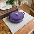 thumbnail image 5 of Crock-Pot Artisan 2 Piece 5 Quart Enameled Cast Iron Braiser with Lid in Lavender, 5 of 8