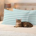 thumbnail image 3 of Boho Turquoise Stripe Outdoor Waterproof Pillow Covers, Abstract Geometric White Minimalist Decorative Rectangle Throw Pillowcase Sofa Cushion Sham for Patio/Couch/Chair, 20"x12" 2 Pack, 3 of 8