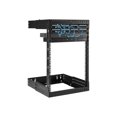 thumbnail image 3 of StarTech.com 15U 19 Pouces Wall Mount Network Rack, Adjustable Depth 12-20 Pouces 2 Post Open Frame Server Room Rack for AV/Data/ IT Communication/Computer Equipment/Switch with Cage Nuts & Screws 15U 19 Pouces - Support Ajustable - Support - Montable au Mur - Noir - -, 3 of 6