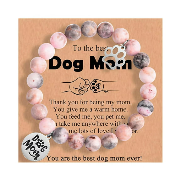 Dog Mom Bracelet,Adjustable Jewelry for Women, Perfect Gift for Dog Lovers
