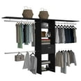 thumbnail image 2 of Newboti Furniture Closet System 70"W - 118"W, Three Hanging Rods, Five Shelves, One Drawer, Black 0011, 2 of 8