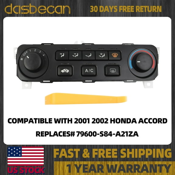Dasbecan Climate Temp Control Unit Heater AC For Honda Accord 2001 2002 79600-S84-A21ZA 79600S84A21ZA