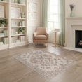 thumbnail image 2 of ODIKA 4'x6' Washable Area Rug Non-Slip, Chair-Friendly, Flatwoven Neutral Boho Vintage Farmhouse Geometric Faded Terracotta Ivory for Home Office, Under Desk, 2 of 7