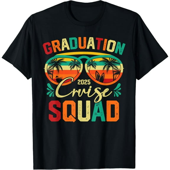 Soft Cotton - Graduation Cruise Squad 2025 Funny Cruising Vacation Trip T-Shirt