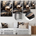 thumbnail image 4 of Designart "Marbled Euphoria Gold and Black III" Abstract Marble Metal Wall Decor, 4 of 5